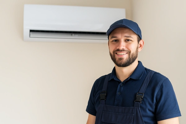 an hvac technician smiling at the camera from Leander Air Conditioning Repair in Leander, TX - AC Technician Near Me