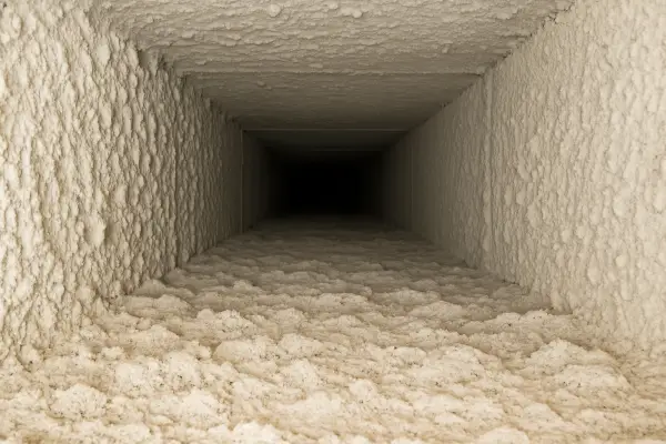 an AC duct very dirty on the inside from Leander Air Conditioning Repair in Leander, TX - Emergency AC Repair Near Me