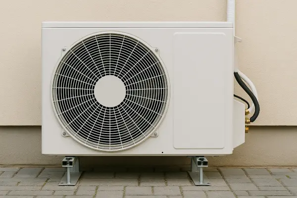 a white AC unit outside a building from Leander Air Conditioning Repair in Georgetown, TX - georgetown-tx